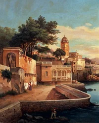 View of Genoa from the gardens at Palazzo Doria Pamphilj