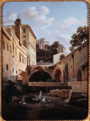 View of a Side of Villa del Principe or Palazzo di Andrea Doria a Genes, Italy