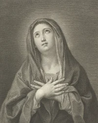 The Virgin looking upwards with hands crossed over her chest (after Reni)