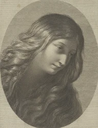 The Head of Mary Magdalene Looking Down to the Right, in an Oval Frame, after Ren, ca. 1745-1803