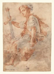 David with the Head of Goliath (recto); Two Studies, One of a Woman (verso)
