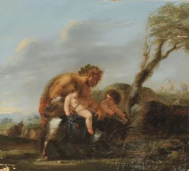 Satyr with Two Cherubs