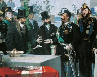 The Laying of the Cornerstone of the Galleria Vittorio Emanuele in Milan (detail)