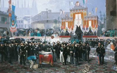 The Laying of the Cornerstone of the Galleria Vittorio Emanuele in Milan
