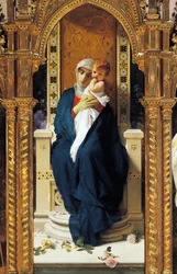 Tryptych of Madonna of Roses, by Domenico Morelli (detail)