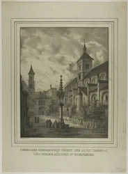 Former Cathedral Churchyard near the Old Rectory and Minster in Regensburg