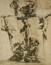 Study of the Crucifixion and the Swooning Virgin