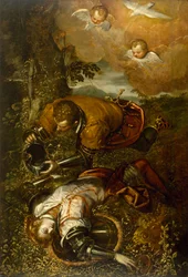 Tancred Baptizing Clorinda, c.1586-1600