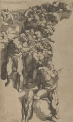 Group from Last Judgment, St. Bartholomew, St. Peter, and other Apostles, 16th century