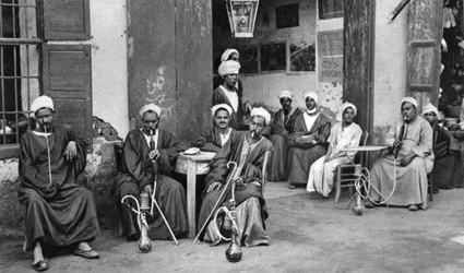 Arab Cafe at Esna, South of Luxor, Egypt