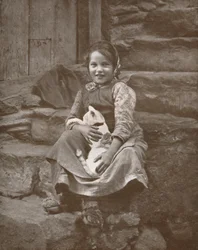 Two Little Swiss Villagers at Hospenthal