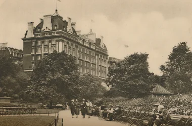 Villiers Street Section of the Victoria Garden and a View of the Cecil Hotel, c1935