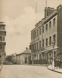 West End of Downing Street, No.10 and a Glimpse of the Foreign Office