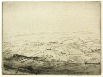 Sketch from the Walls of San Gimignano