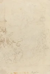 Seven Figures Witnessing an Ascension (verso)