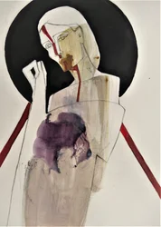 Abstract Grief Portrait