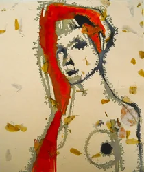 Abstract Red Portrait