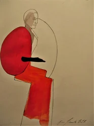 Abstract Red Woman