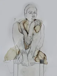 Contemplative Seated Figure