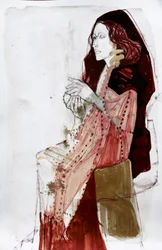 Elegant Lady in Red