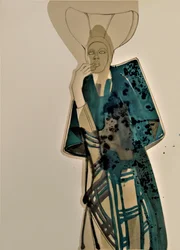 Elegant Teal Fashion Figure