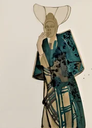 Elegant Teal Fashion Portrait