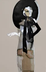 Elegant Woman Black Hat