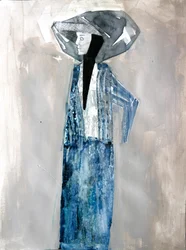 Elegant Woman in Blue
