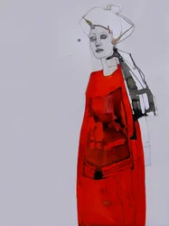 Elegant Woman in Red