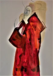 Ethereal Woman In Red