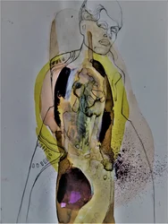 Golden Abstract Figure