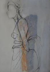 Graceful Draped Figure Sketch