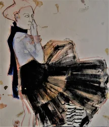 Pensive Dancer in Black