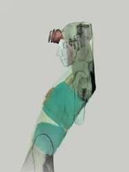Teal Draped Profile