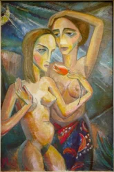Two Girls with Tulip