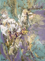 Abstract Purple Flowers