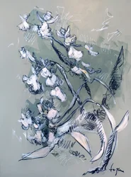 Abstract White Flowers