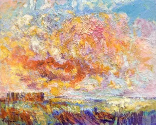 Fiery Sunset Field