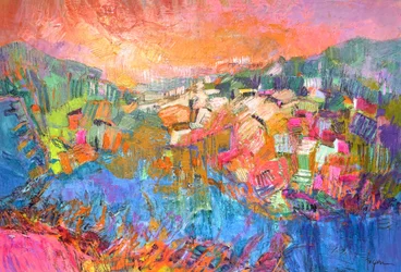 Vibrant Hillside Village