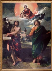 Virgin and child with Saint John the Baptist and Saint John the Evangelist