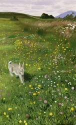 Hare in Spring Flowers