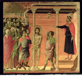The Flagellation, from the Maesta altarpiece, c. 1308-11