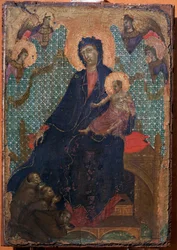 Virgin and Child with Three Franciscan Monks