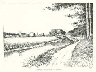 Farnham Church from the meadows