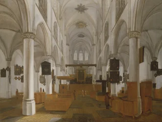 An Interior of the Church of St. Gertrud in Bergen Op Zoom