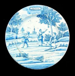 Delftware Plate Depicting the Month of September