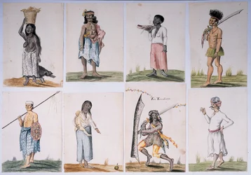 Drawing from an Album of Natives of Brazil, Africa, Persia and the East Indies
