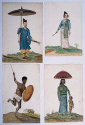 Drawing from an Album of Natives of Brazil, Africa, Persia and the East India