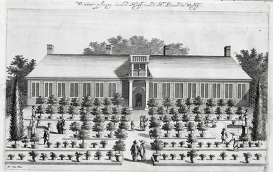 Dutch garden, from De Nederlandze Hesperides by Jan Commelin, published 1676