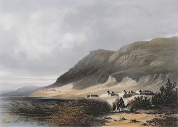 El-Mejdel (Magdala) engraved by Jean Jacottet
